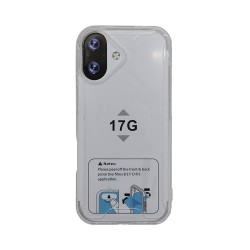 Capa Duro de Silicone para Apple iPhone 17 Transparente